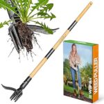 39" Stand Up Weed Puller Tool – Heavy Duty 3-Claw Garden Weeder with Long Ergonomic D-Handle | Effortless Weed Removal for Dandelions, Thistles & Lawn Care