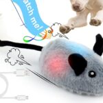 BABORUI Interactive Dog Toy Mouse – Escaping Moving Squeaky Toy with Lights & Auto-Turn | Rechargeable Smart Motion Pet Toy for Dogs & Cats (Small, Medium & Large)
