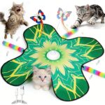 Hide and Seek Cat Toy Mat – 3-in-1 Interactive Rechargeable Cat Play Mat with Fluttering Butterfly, Moving Feathers & Prey Sounds | Indoor Enrichment Toy for Kittens & Adult Cats