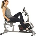 Sunny Health & Fitness Smart Recumbent Bike – Wide Cushioned Seat & Backrest | Indoor Cycling Exercise Machine for Adults & Seniors | Bluetooth SunnyFit App Compatible Home Fitness Bike